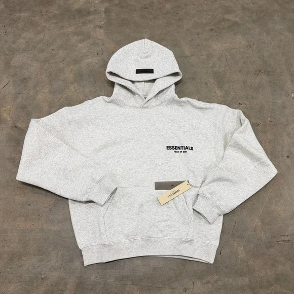 Fear of God Essentials SS22 'Light Oatmeal' Hoodie Size L - Picture 2 of 7